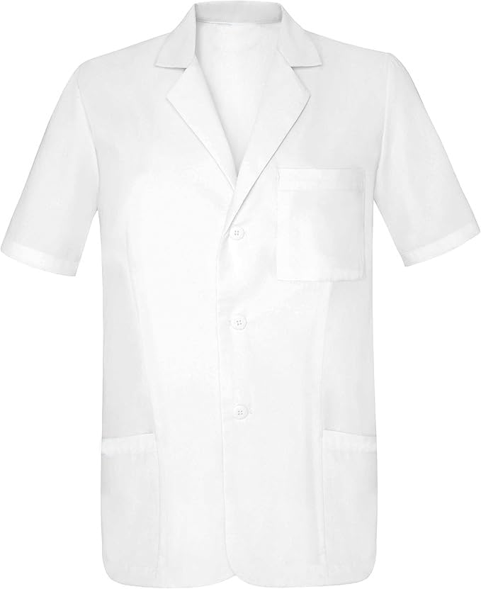 SCHOFIC Unisex Lab Doctor Coat Apron with Half Sleeves & 3 Pockets