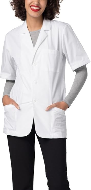 SCHOFIC Unisex Lab Doctor Coat Apron with Half Sleeves & 3 Pockets