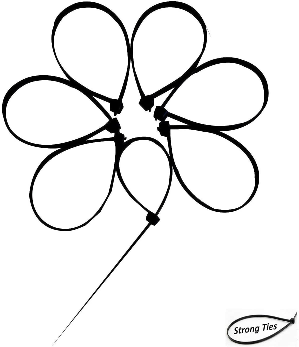 SCHOFIC கேபிள் ஜிப் டைஸ் ஹெவி டியூட்டி 200 MM X 4.8 MM- அளவு 8''