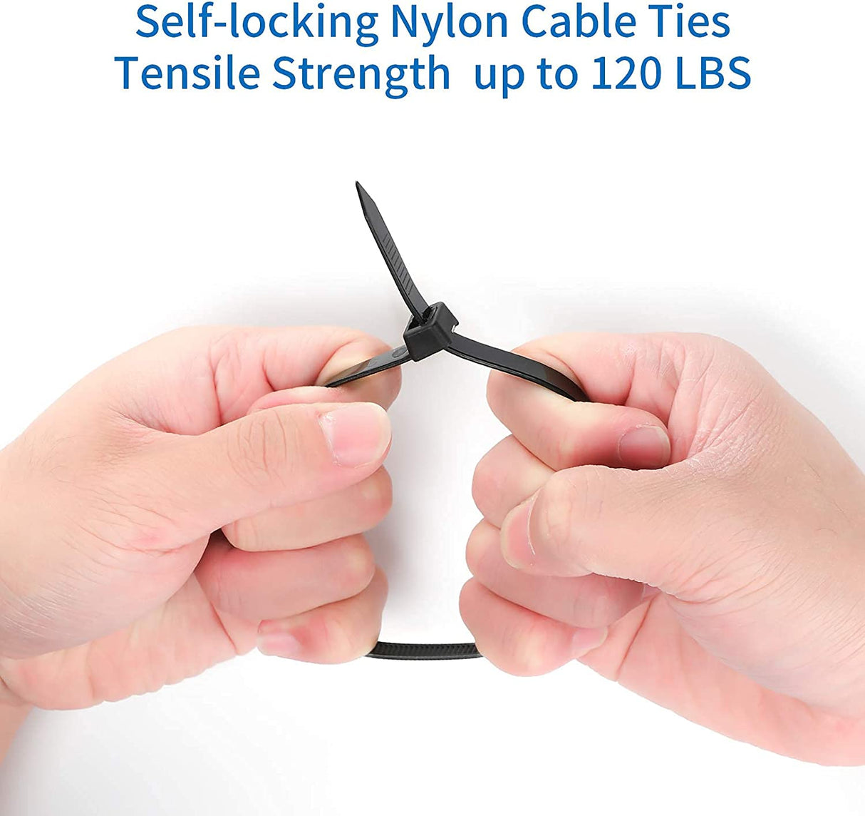 SCHOFIC Cable Zip Ties Heavy Duty 200 MMX 7.6MM - Size 8"