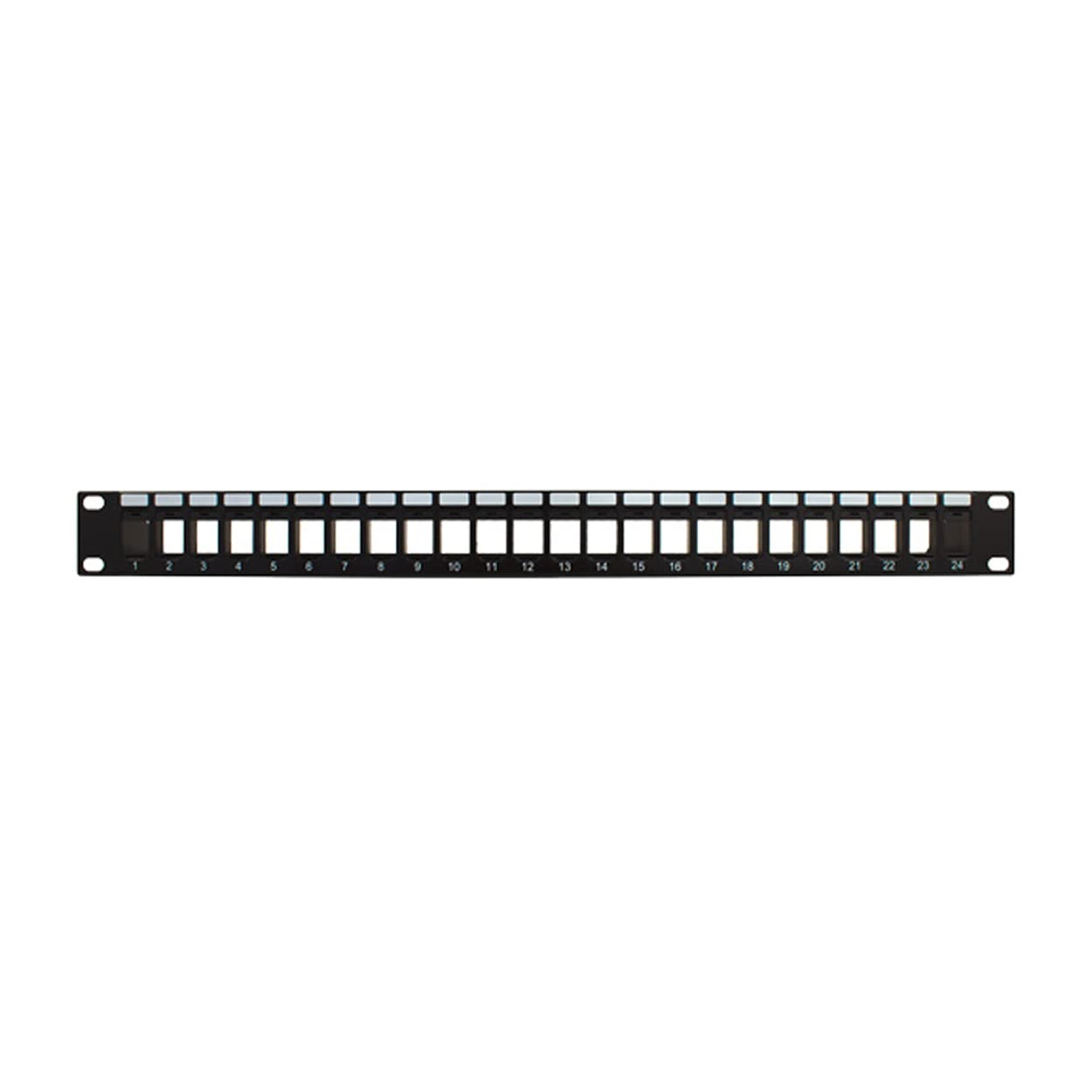 SPACE SAVER NETWORK CAT-6 Blank Half-U Shielded 24-Port Patch Panel 19" Rack Mount