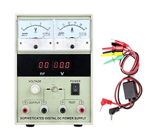 SCHOFIC DC Power Supply Variable, 15V 1A Adjustable Switching Regulated Power-Supply Digital with Alligator Leads US Power-Cord