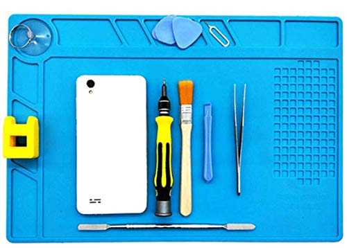SCHOFIC Heat Insulation Silicone Magnetic Soldering Repair Mat (12.7" x 9", 1)