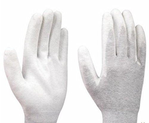 SCHOFIC ESD Safe Antistatic Carbon Fiber ESD Anti-Static Gloves Nylon PU PALM Coated Non-Slip Wearable Gloves Safety Working Hand Gloves