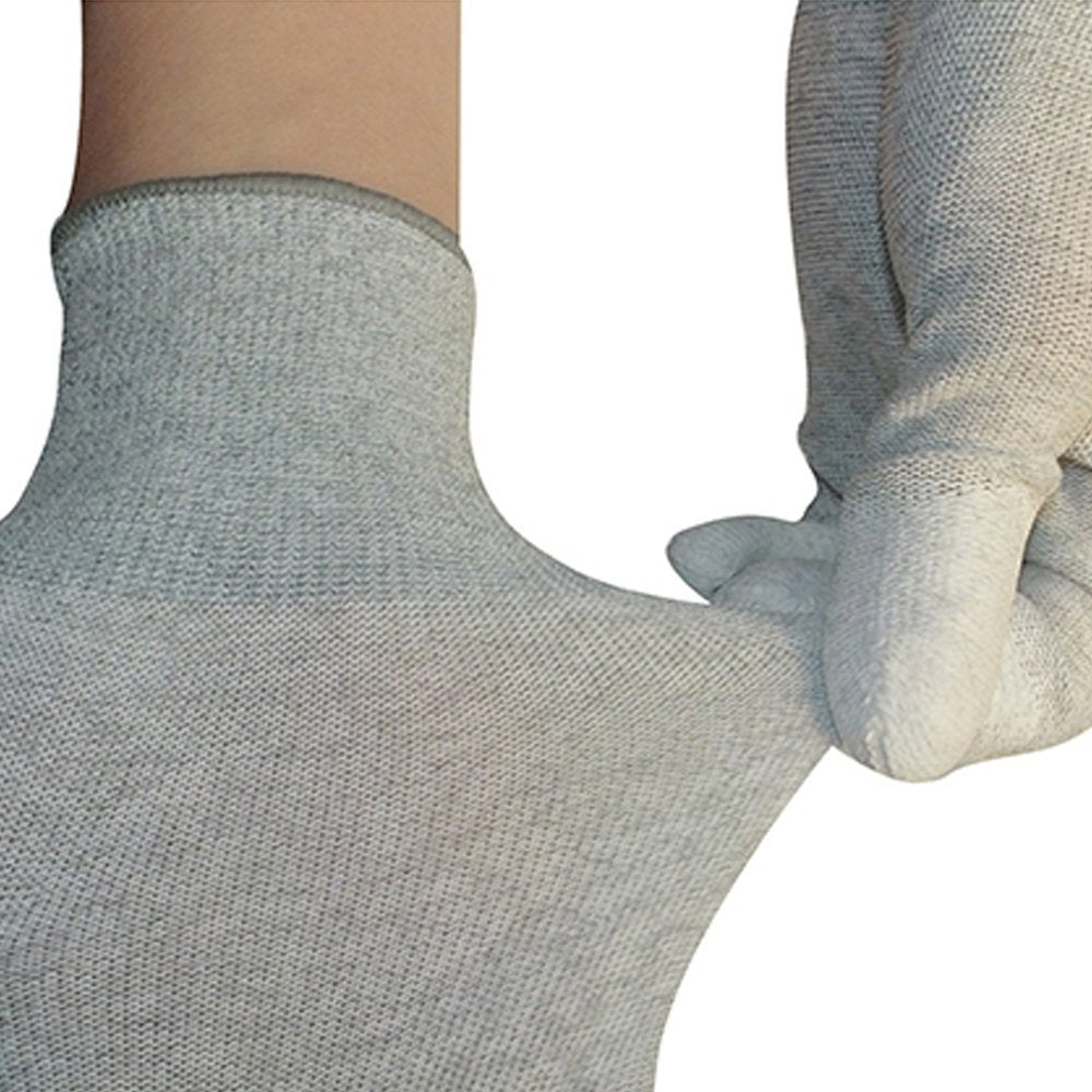 SCHOFIC Anti-Static ESD Safe Top Fit PU Hand Gloves- Grey