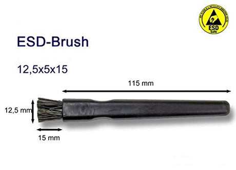 SCHOFIC [2 PCS] Conductive Fibers Bristles Plastic Handle Durable Anti Static ESD Safe Brushes