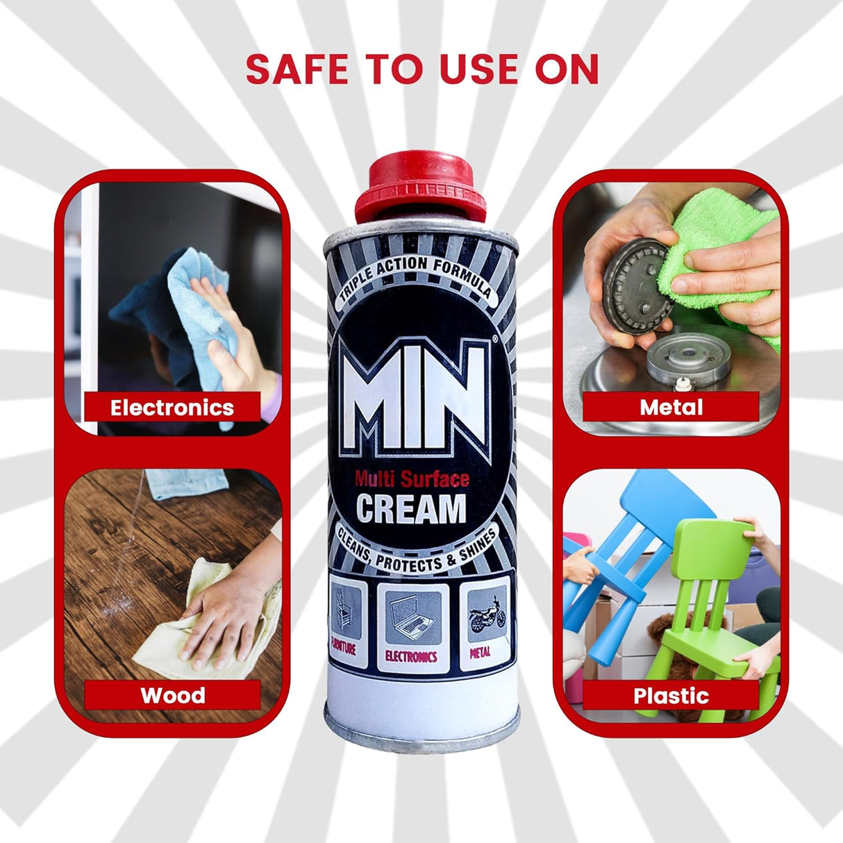 SCHOFIC MIN मल्टी सरफेस क्रीम बहुउद्देशीय सफाई क्रीम - 100 ग्राम