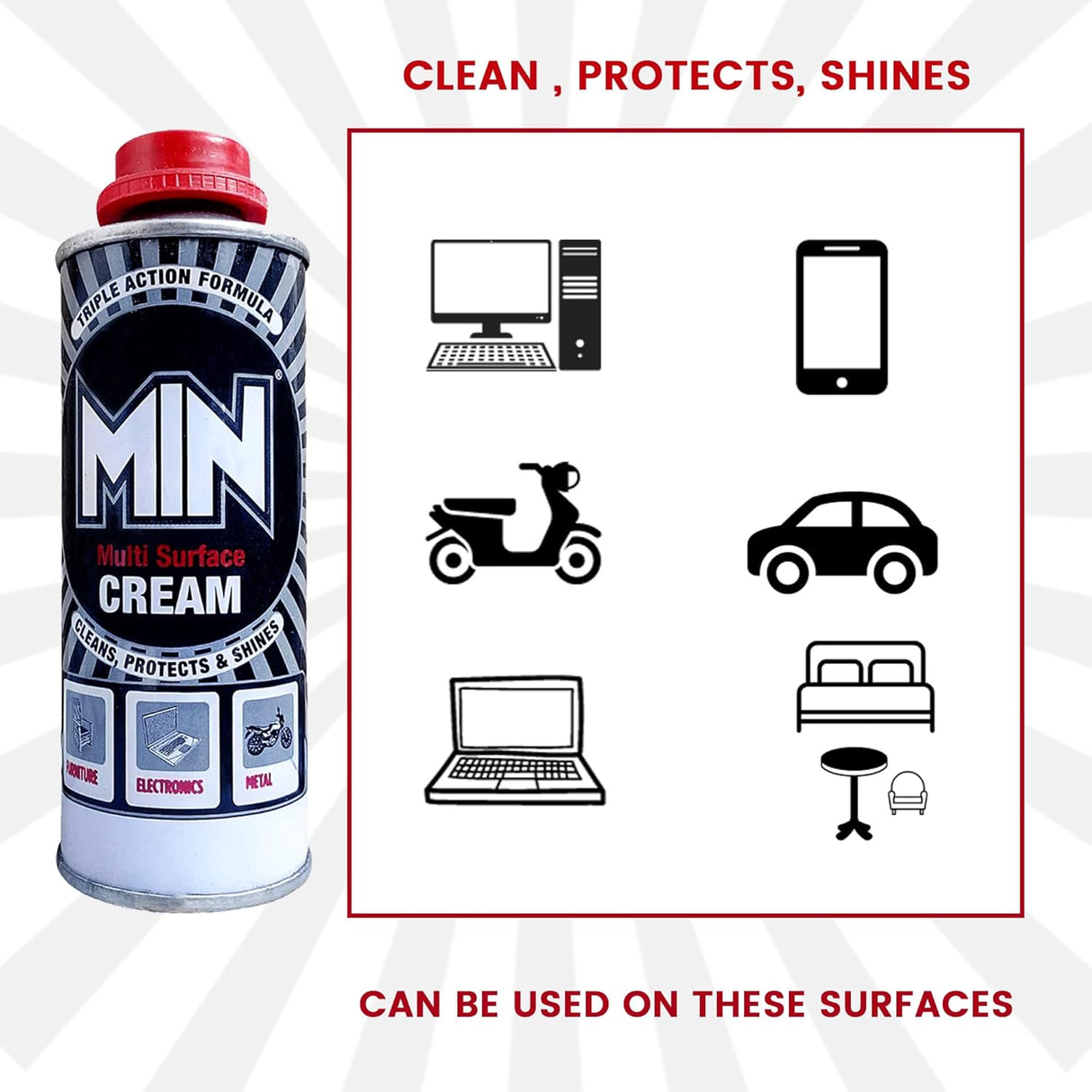 SCHOFIC MIN मल्टी सरफेस क्रीम बहुउद्देशीय सफाई क्रीम - 100 ग्राम