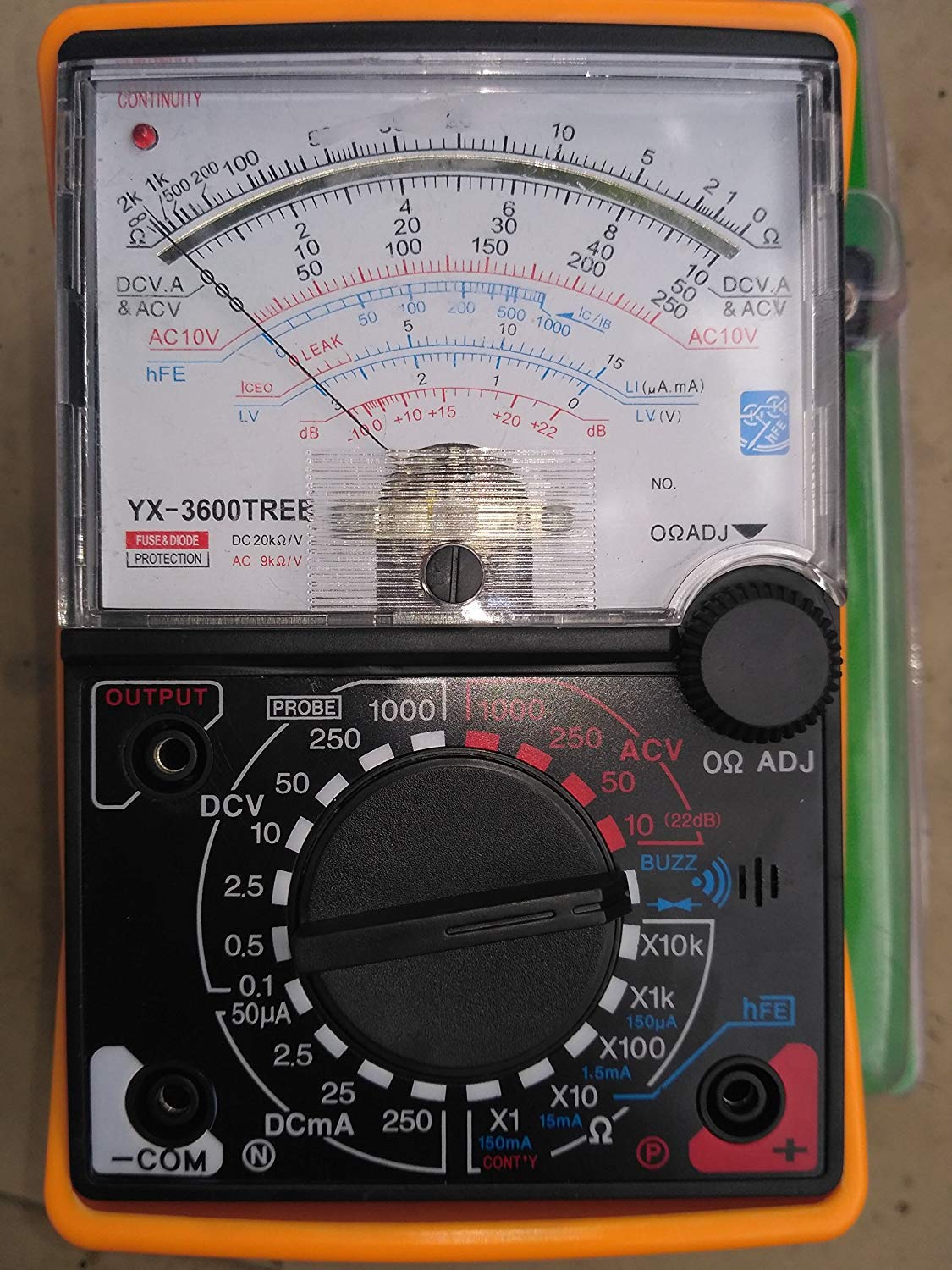 Analog Multimeter YX-3600TRE and Professional Multimeter with Mirror Scale