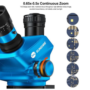 SUNSHINE 71 ULTRA-B11 BLUE 6.5X-55X MICROSCOPE