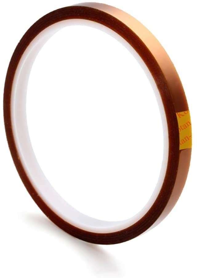 SCHOFIC Polyamide Heat Resistant High Temperature Kapton Tape / Thermal Tape / Sublimation Tape - W = 5MM, L = 33 Meters