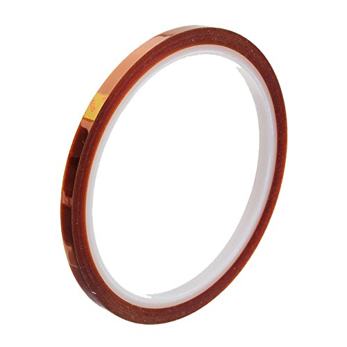 SCHOFIC Polyamide Heat Resistant High Temperature Kapton Tape / Thermal Tape / Sublimation Tape - W = 5MM, L = 33 Meters