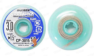 Goot® CP-3015 Lead Free ESD Safe Solder-Wick Rosin Flux Desoldering Braid [Width : 3.0mm x Length : 1.5m] [Made in Japan]