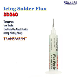SD360 Solder Flux Paste Transparent Welding Flux Paste 10cc (With Pusher)