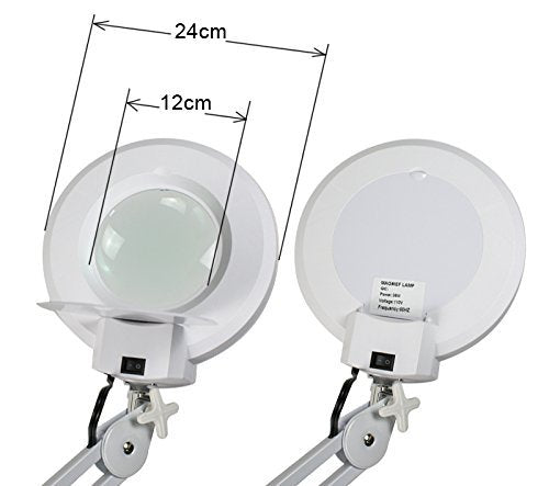 SCHOFIC Facial LED Magnifying Magnifier Lamp | 5 Diopter with 60 PCS LED | Rolling Floor Stand Adjustable Mag Hight