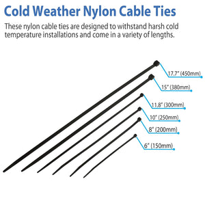 SCHOFIC Cable Zip Ties Heavy Duty 250 MM X 3.6 MM- SIZE 10''