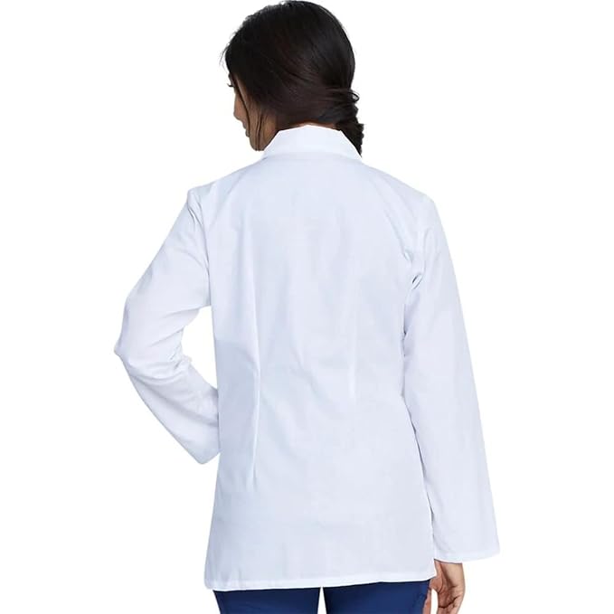 SCHOFIC Unisex Lab Coat Apron with Full Sleeves & 3 Pockets for School and College Students Doctor Nurse