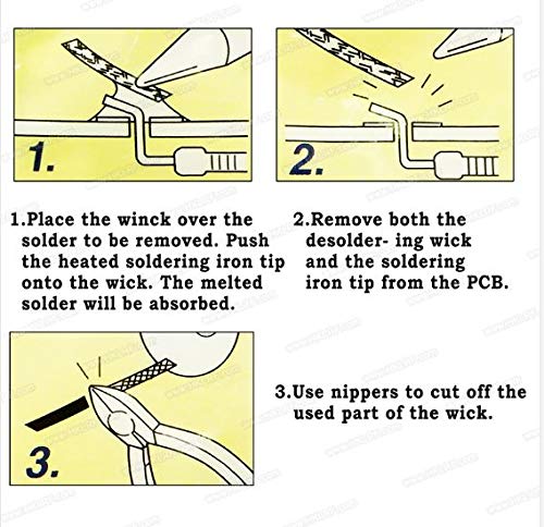 Goot® CP-3015 Lead Free ESD Safe Solder-Wick Rosin Flux Desoldering Braid [Width : 3.0mm x Length : 1.5m] [Made in Japan]