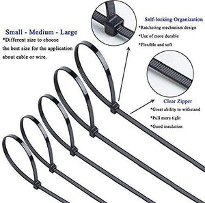 SCHOFIC Cable Zip Ties Heavy Duty 368 MM X 4.8 MM - SIZE 14 INCH