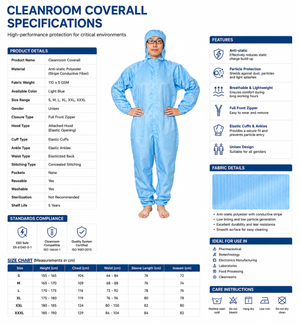 SCHOFIC Antistatic ESD Safe Jumpsuit Coverall / Dangri