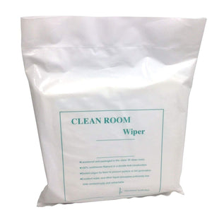 SCHOFIC Polyester Spunlace Double Knit Microfiber Nonwoven Cleanroom Wipes, 4" Length x 4" Width, White