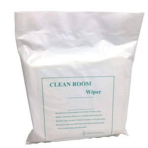 SCHOFIC Polyester Spunlace Double Knit Microfiber Nonwoven Cleanroom Wipes, 4" Length x 4" Width, White